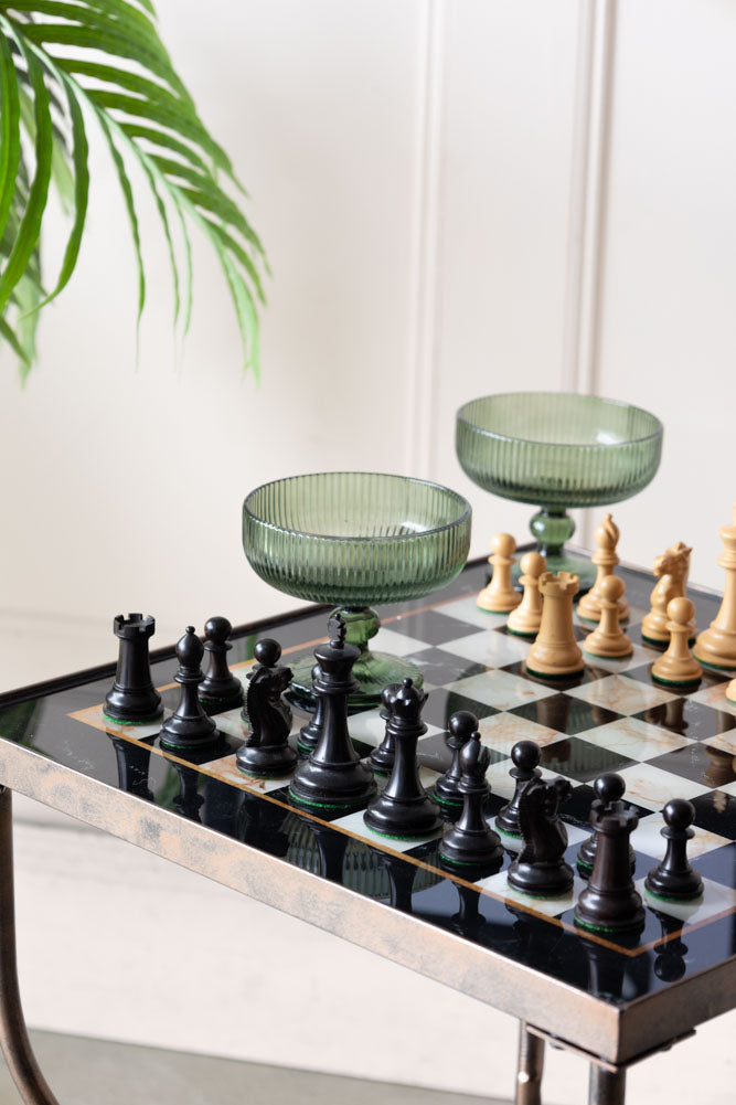 Bronze Effect Chess Side Table