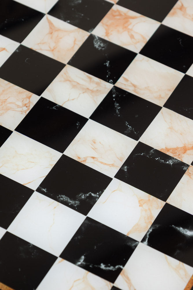 Bronze Effect Chess Side Table