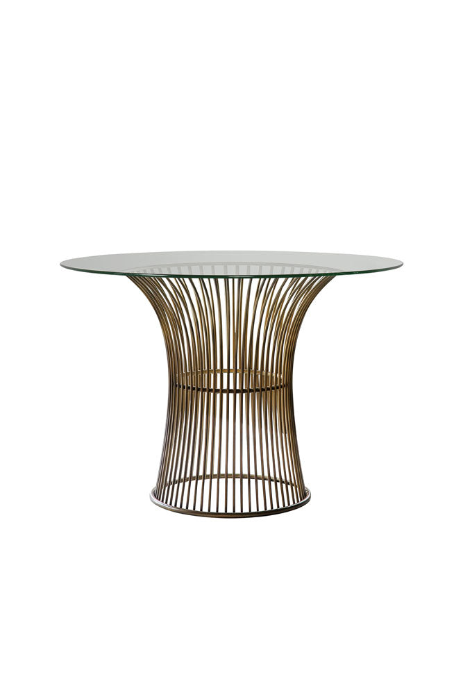 Bronze & Glass Round Dining Table