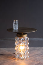 Bubble Glass Side Table & Floor Lamp