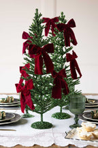 Burgundy Velvet Clip-On Christmas Bow