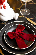 Burgundy Velvet Clip-On Christmas Bow