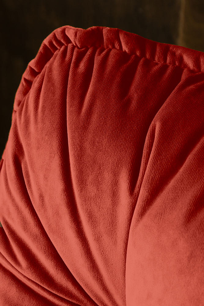 Burnt Orange Velvet Swivel Chair