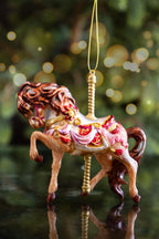 Carousel Glass Christmas Tree Decoration