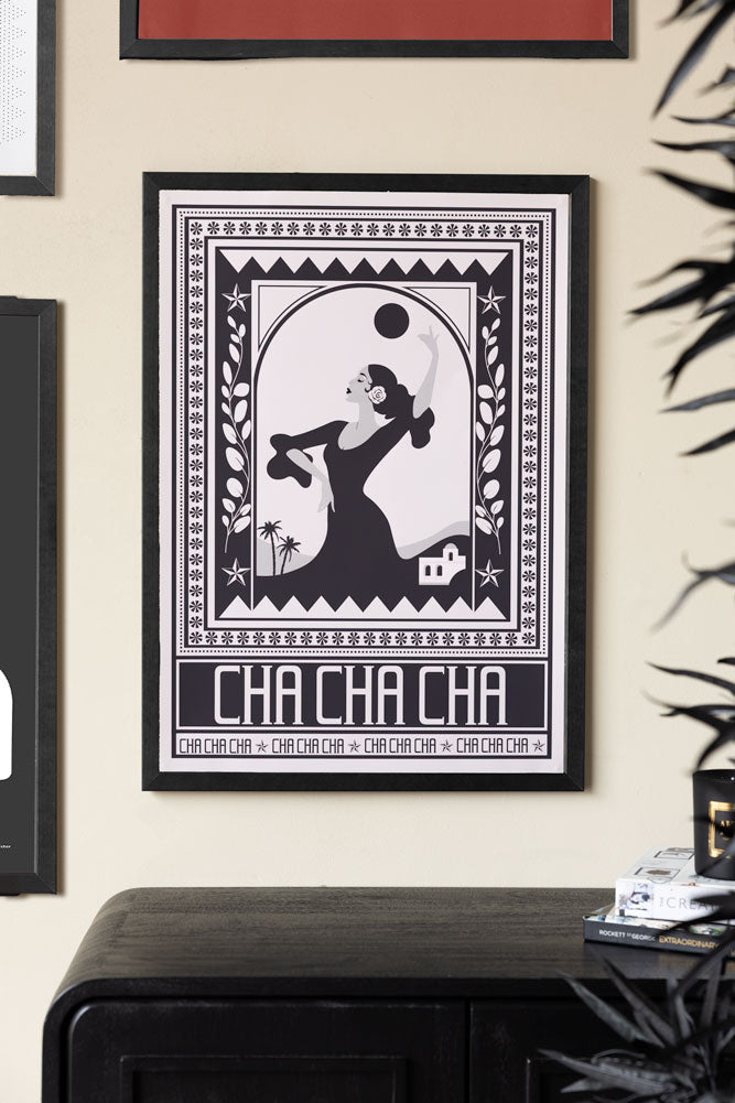 Cha Cha A2 Art Print in Black - Available in 4 Options