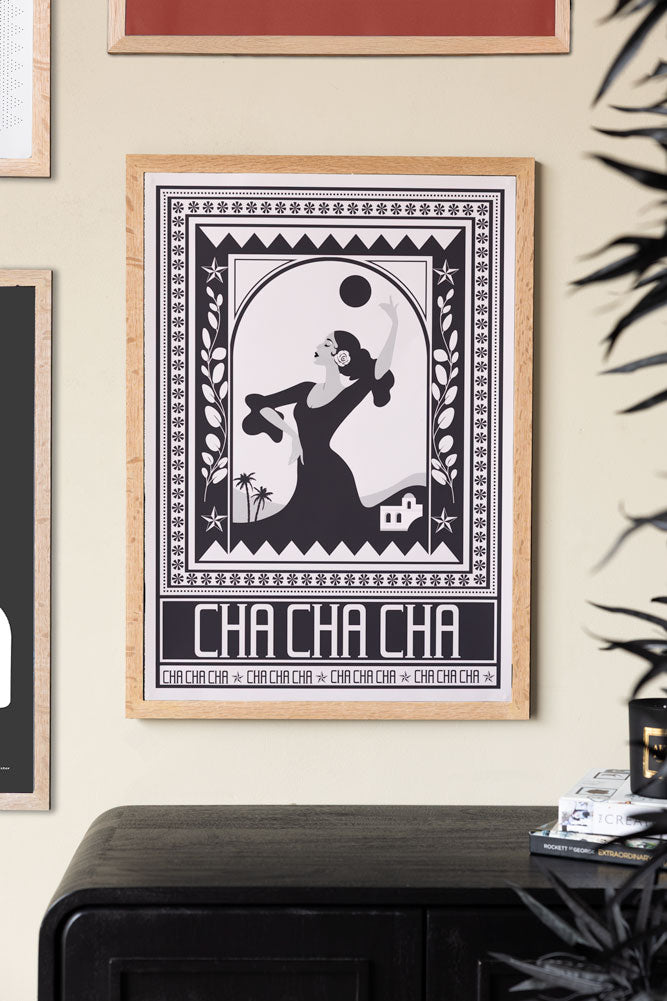 Cha Cha A2 Art Print in Black - Available in 4 Options