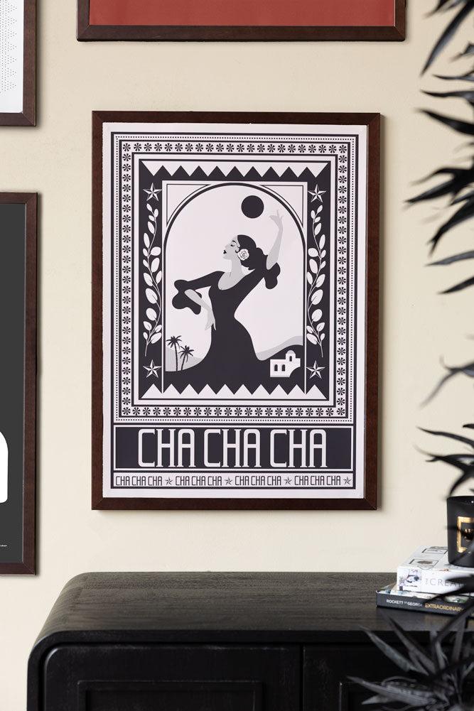 Cha Cha A2 Art Print in Black - Available in 4 Options
