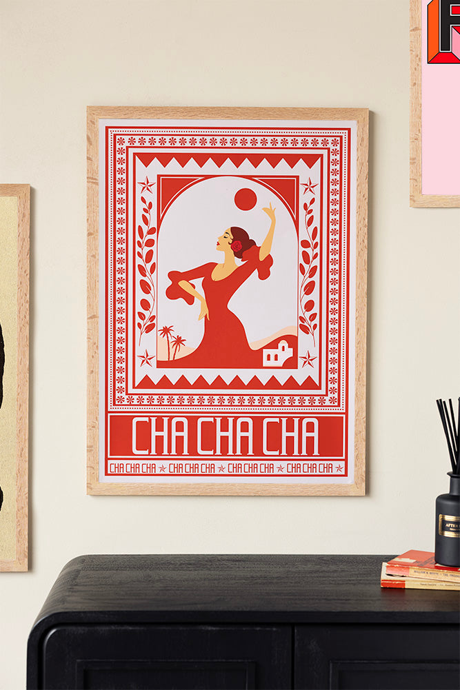 Cha Cha A2 Art Print in Red- Available in 4 Options