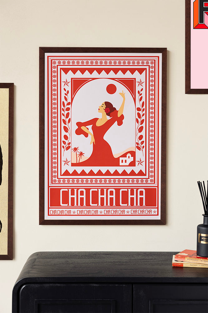 Cha Cha A2 Art Print in Red- Available in 4 Options