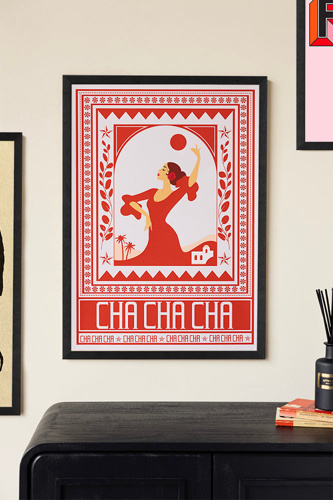 Cha Cha A2 Art Print in Red- Available in 4 Options
