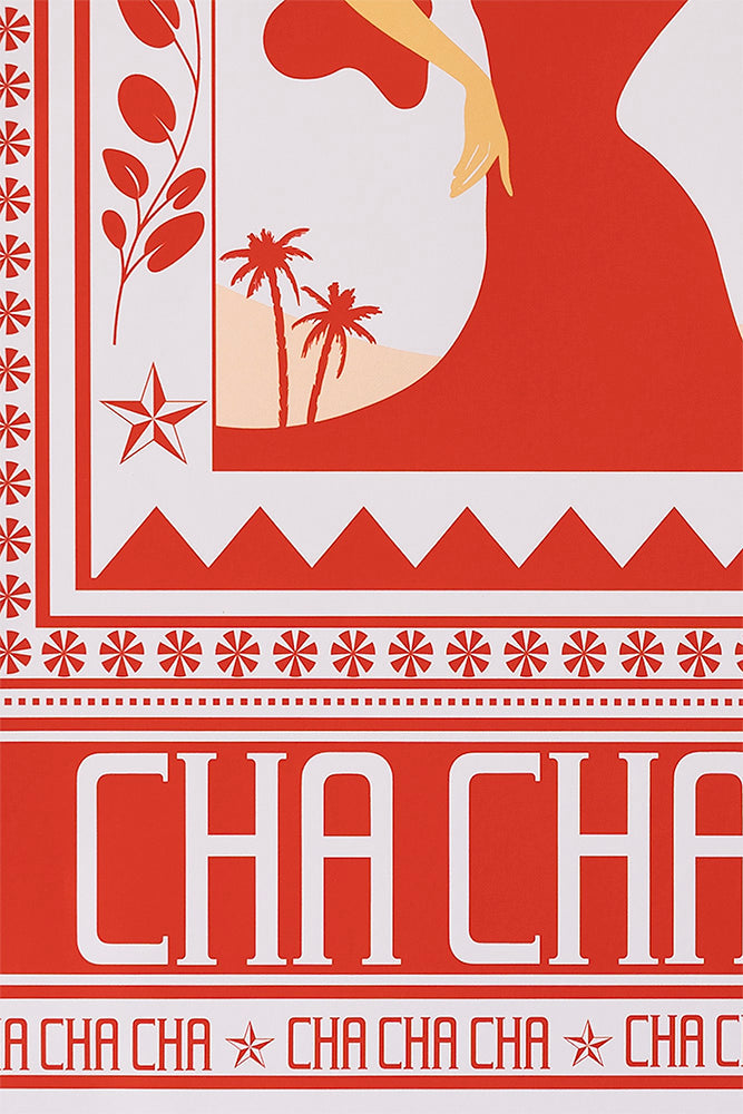 Cha Cha A2 Art Print in Red- Available in 4 Options