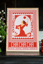 Cha Cha A2 Art Print in Red- Available in 4 Options