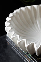 White Ceramic Waved Bowl