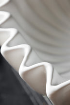 White Ceramic Waved Bowl