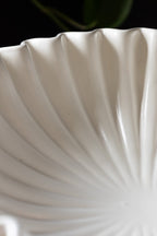 White Ceramic Waved Bowl