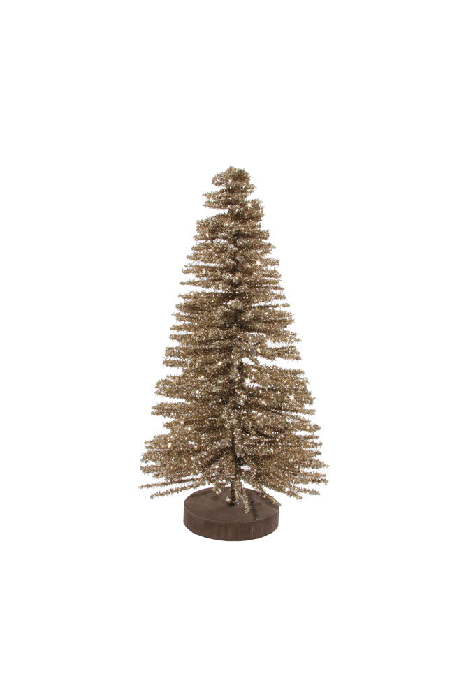 Champagne Tinsel Christmas Tree - 42cm