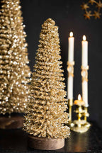 Champagne Tinsel Christmas Tree - 42cm