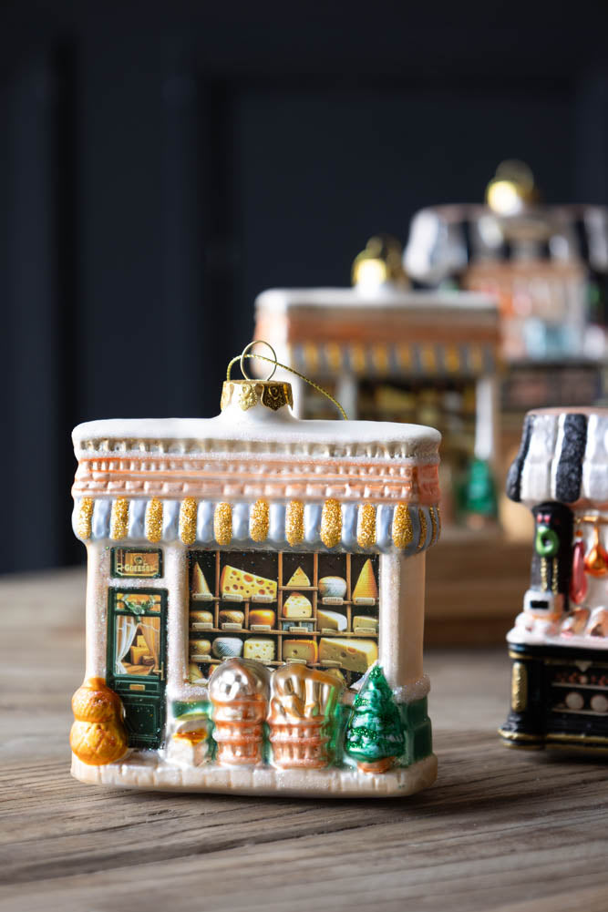 Cheese Shop Glass Christmas Tree Decoration