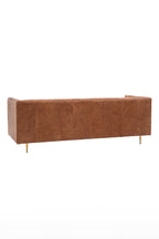 Chesterfield Antique Brown Leather 3-Seater Sofa