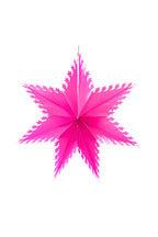 Christmas Star Hanging Decoration in Bright Pink