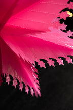 Christmas Star Hanging Decoration in Bright Pink