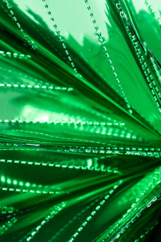 Christmas Star Hanging Decoration in Metallic Green