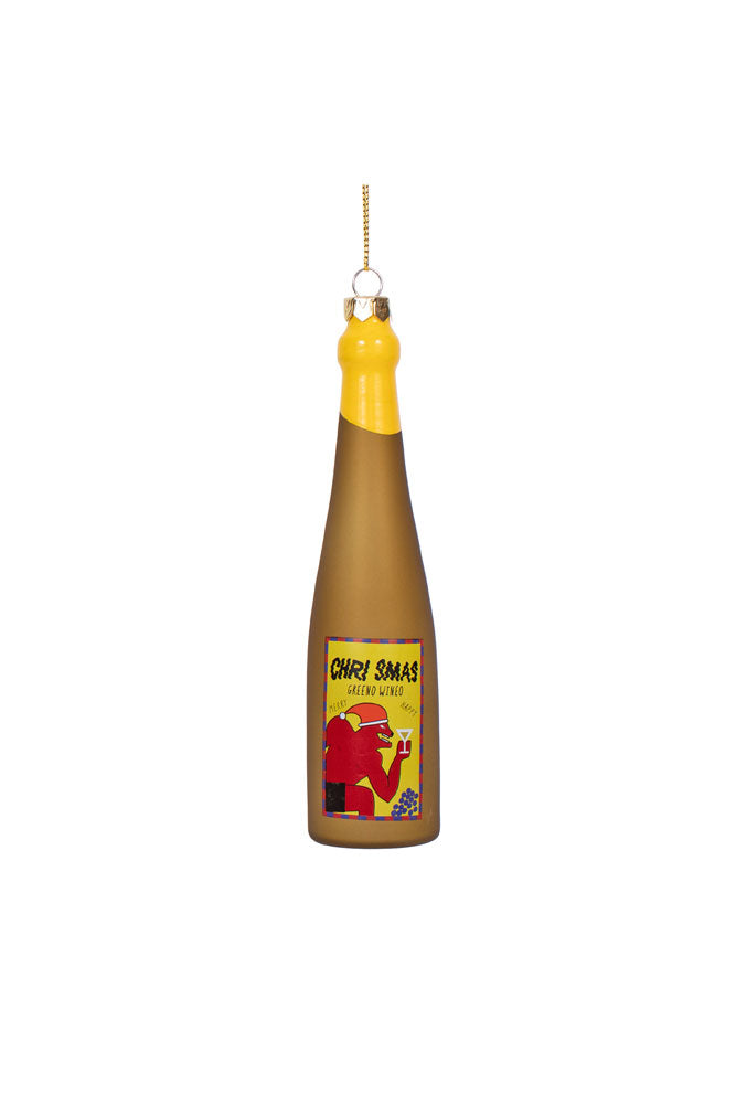 Christmas Wine Bottle Glass Christmas Tree Decoration