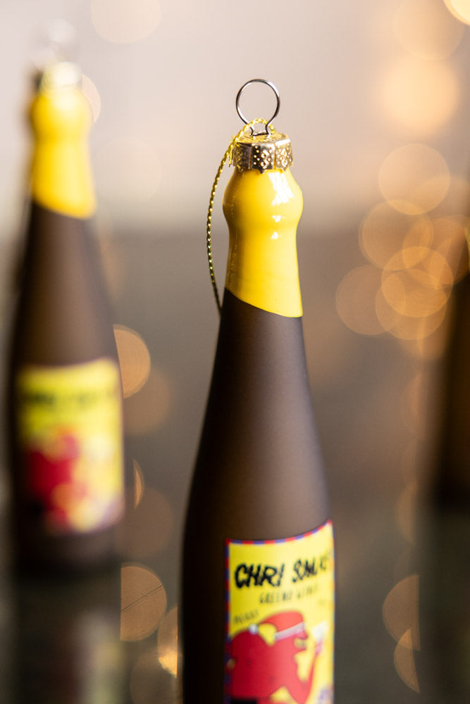 Christmas Wine Bottle Glass Christmas Tree Decoration