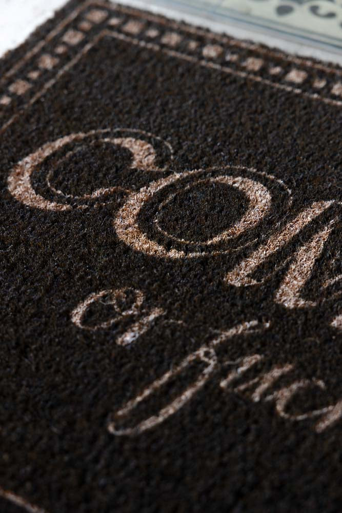 Come In Or Fuck Off Brown Doormat