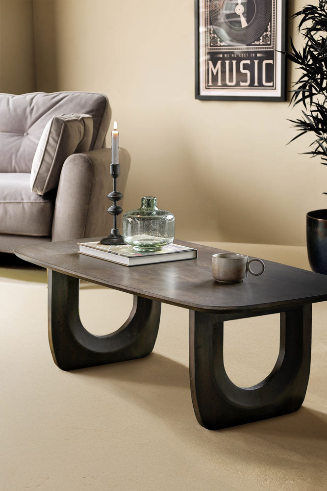 Curved Mango Wood Coffee Table