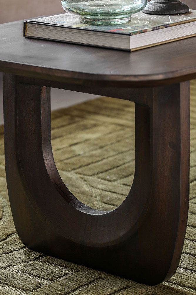 Curved Mango Wood Coffee Table