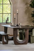 Curved Mango Wood Dining Table