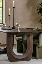 Curved Mango Wood Dining Table