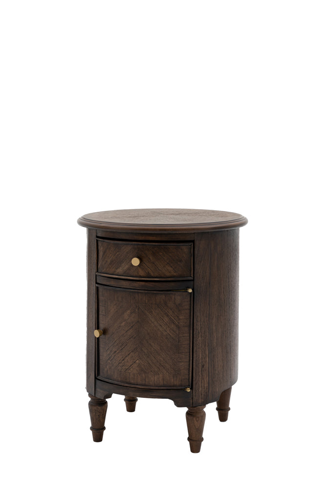 Dark Brown Wooden Side Table
