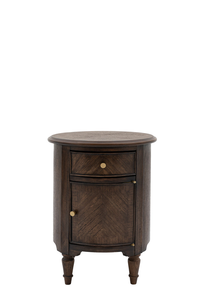 Dark Brown Wooden Side Table