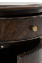 Dark Brown Wooden Side Table