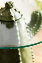 Dark Green Cactus Side Table