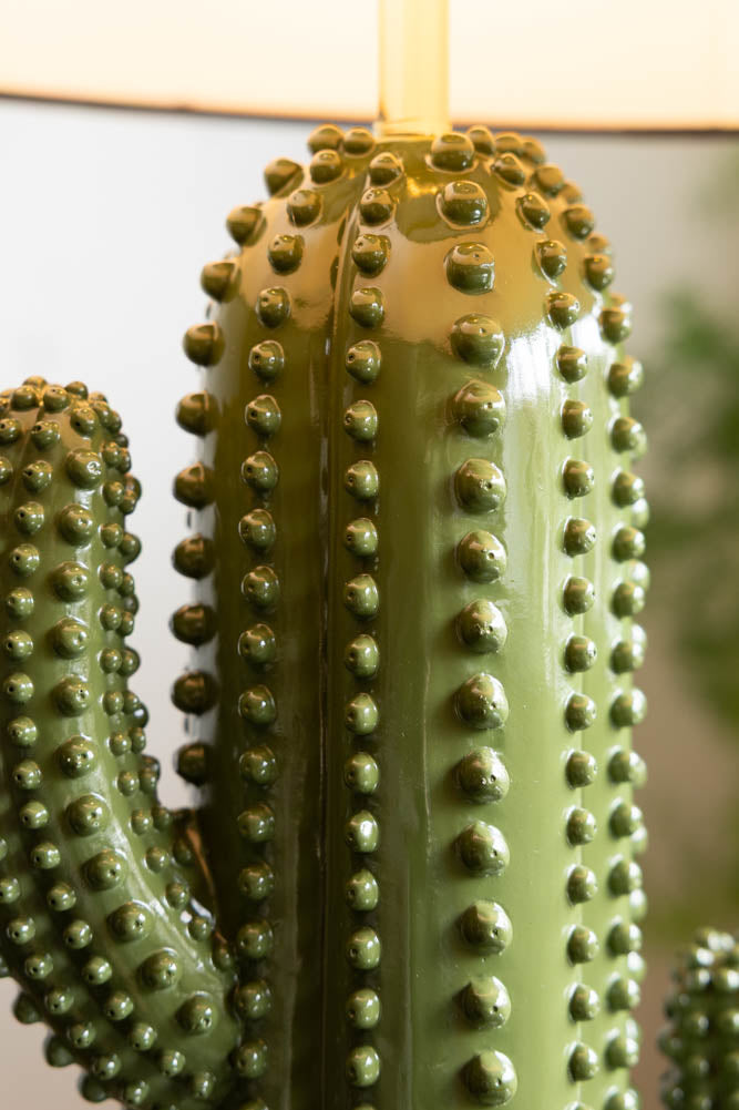 Dark Green Cactus Table Lamp