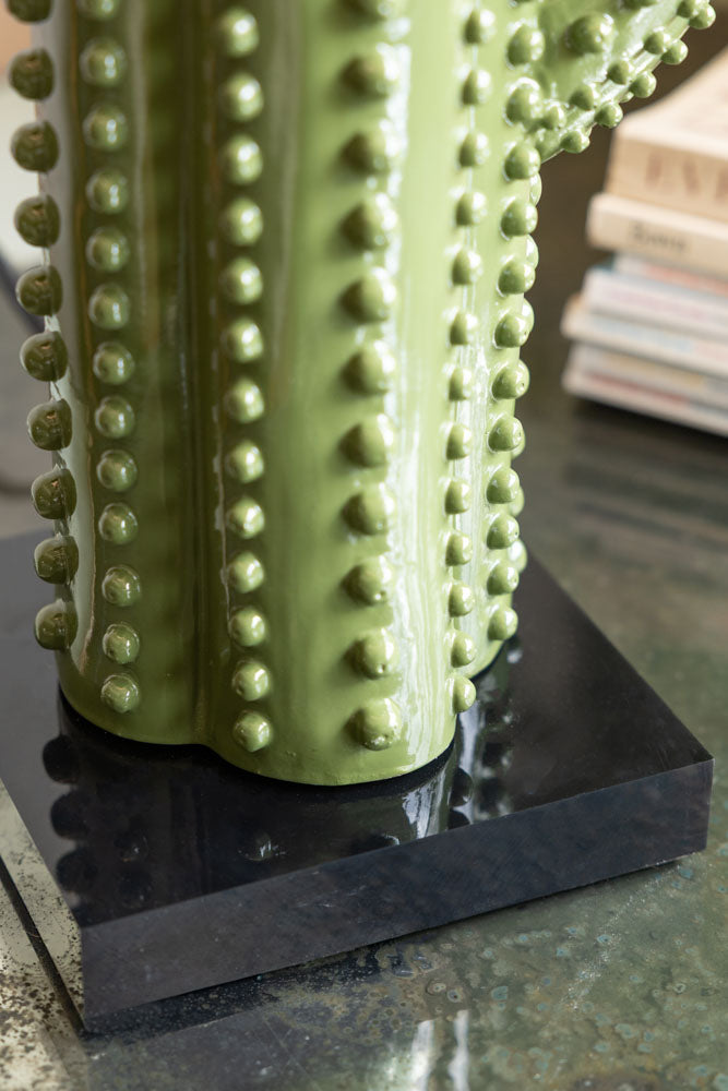 Dark Green Cactus Table Lamp
