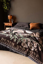 Denim & Bone Scandi Black Woven Cotton Throw