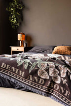 Denim & Bone Scandi Black Woven Cotton Throw