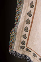 Denim & Bone Scandi White Woven Cotton Throw