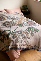 Denim & Bone Scandi White Woven Cotton Throw