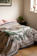 Denim & Bone Scandi White Woven Cotton Throw