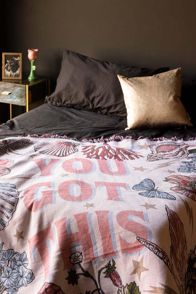 Denim & Bone You Got This Woven Cotton Throw