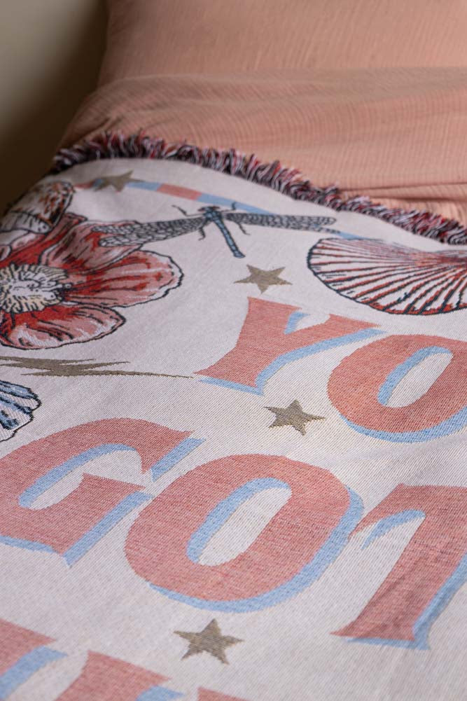 Denim & Bone You Got This Woven Cotton Throw