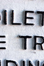 Do Not Use The Toilet When The Train... Hanging Sign