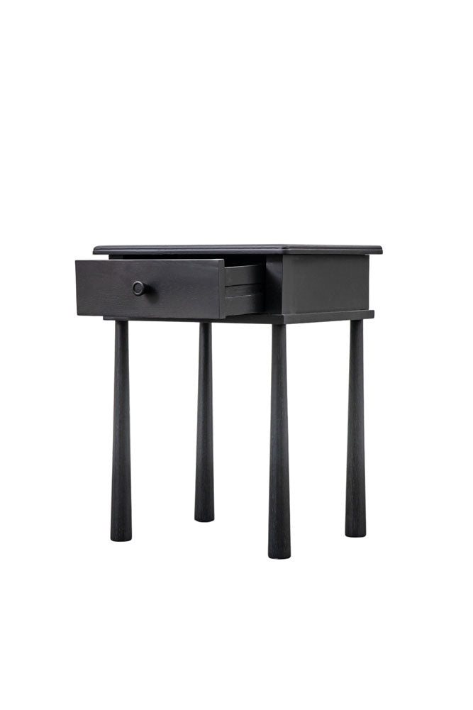 Elegant Black Bedside Table