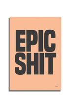 Epic Shit Coral & Black Art Print - Unframed