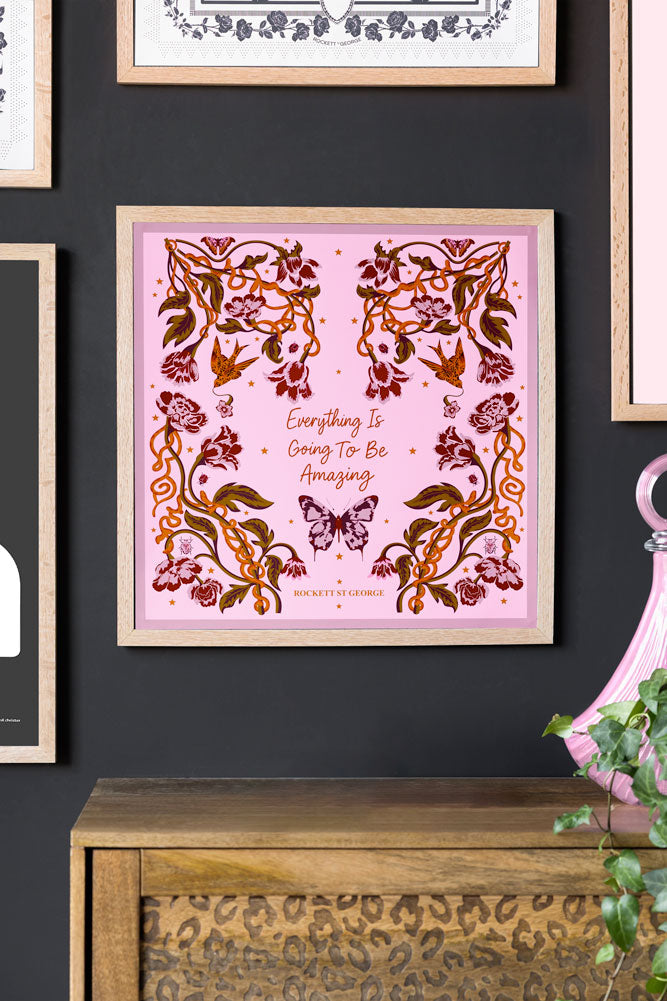 Everything Is Going To Be Amazing 50cm x 50cm Art Print - Available in 4 Options